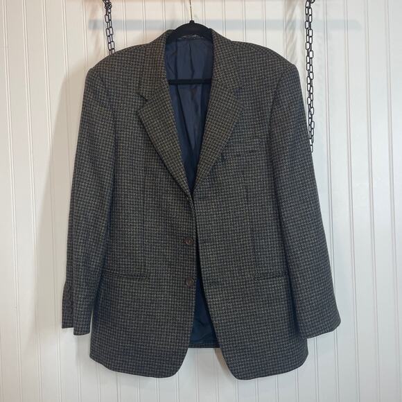 Silvio Bresciani Men’s Black & Yellow Single Breasted Wool Blazer Size 48 - Picture 1 of 7